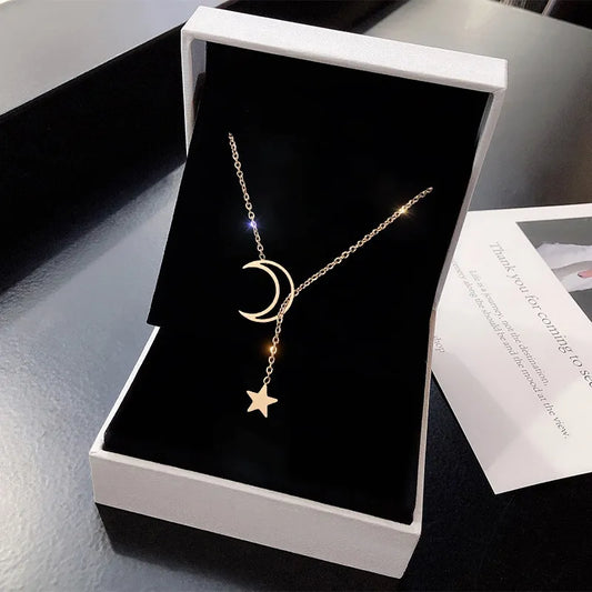 Paris Moon Star Necklace